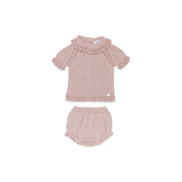 Conjunto braga punto calado