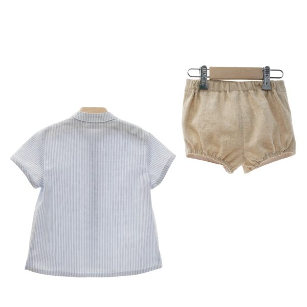 Pantalón lino y camisa rayas - Imagen 2
