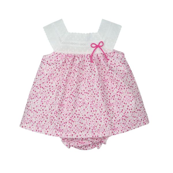 Vestido y braguita estampado corazoncitos "Familia Lovely" MAC ILUSION - Imagen 2