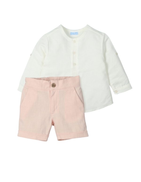 Pantalón corto chambray con bolsillos y camisa polera "Familia Georgeous" MAC ILUSION